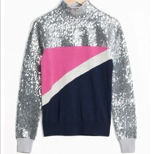 Never worn &otherstories pop block sequin sweater